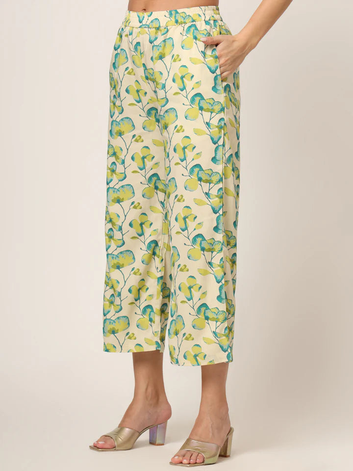Divena Cream Printed Rayon Fabric Straight Kurta & Bottom in Seven Diff Colors
