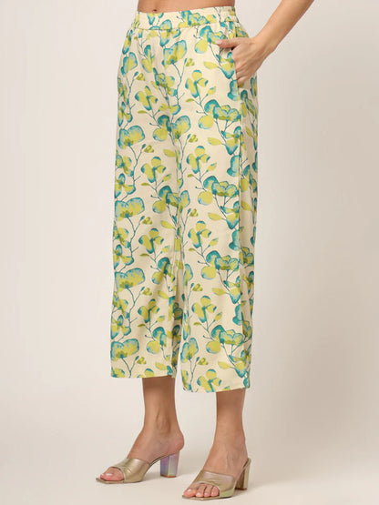 Divena Cream Printed Rayon Fabric Straight Kurta & Bottom in Seven Diff Colors