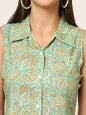 Divena Floral Print A-Line Midi Dress