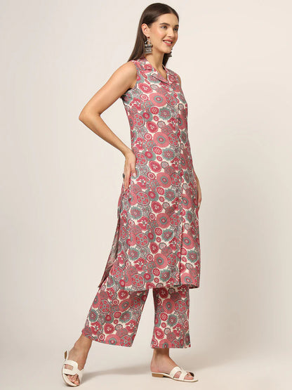 Divena Cream Printed Rayon Fabric Straight Kurta & Bottom in Seven Diff Colors