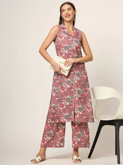 Divena Cream Printed Rayon Fabric Straight Kurta & Bottom in Seven Diff Colors