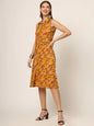 Divena Floral Print A-Line Midi Dress