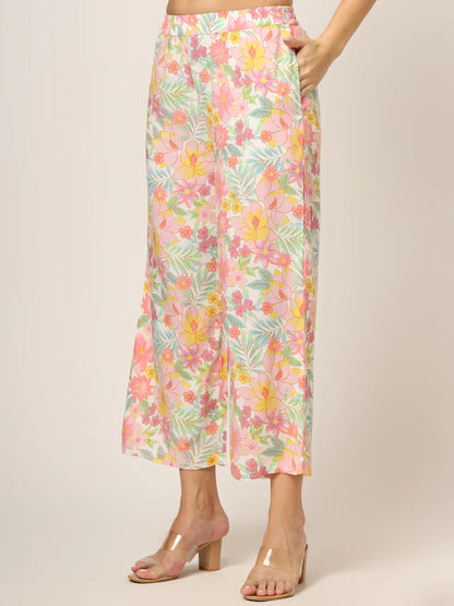 Divena Cream Printed Rayon Fabric Straight Kurta & Bottom in Seven Diff Colors