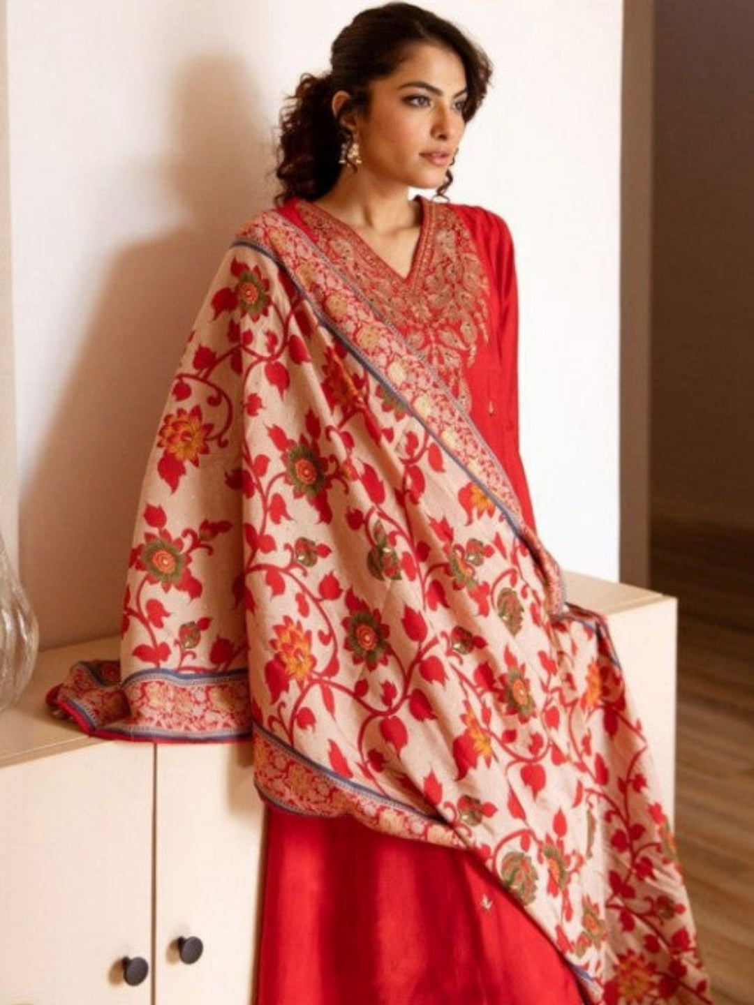 AA Viscose Silk Anarkali Kurta Set with Chanderi Dupatta and Pant