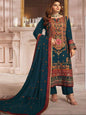 YNF Designer Heavy Faux Georgette Unstitched Suit Material with Sequence Embroidery