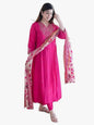 AA Viscose Silk Anarkali Kurta Set with Chanderi Dupatta and Pant