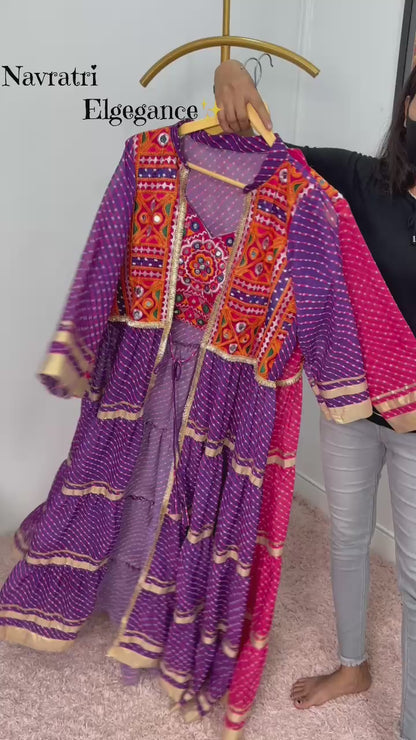 ES Premium Shrug & Blouse Set – Faux Georgette Designer Ethnic Fusion Wear