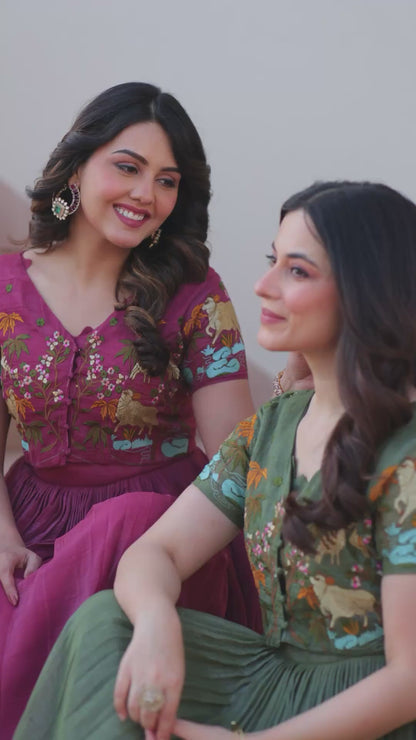 ES Premium Readymade Koti-Gown Collection - Embroidery Work