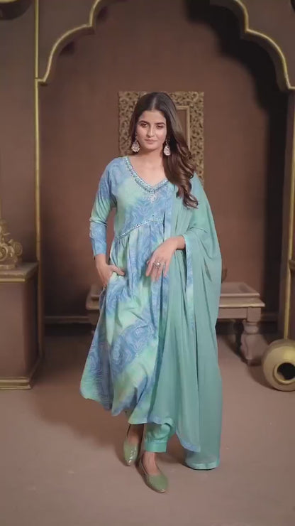 MV Premium Women's Rayon Ethnic Wear Set in Four Colors & Designs