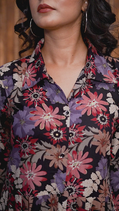 MV Premium Designer Rayon Long Cord-Set in Five Designs & Colors