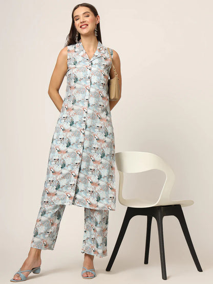 Divena Cream Printed Rayon Fabric Straight Kurta & Bottom in Seven Diff Colors