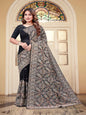 ShinySelect Partywear Women Georgette Sarees - Variant A Black