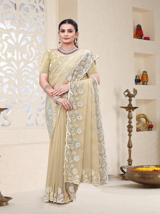 ShinySelect Partywear Women Crystal Sarees - Variant B skin