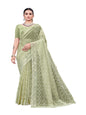 ShinySelect Partywear Women Crystal Sarees - Variant D Sea Green