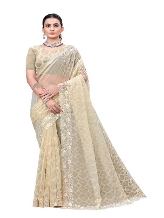 ShinySelect Partywear Women Crystal Sarees - Variant D skin