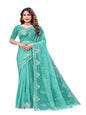 ShinySelect Partywear Women Crystal Sarees - Variant E Light Green