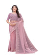 ShinySelect Partywear Women Crystal Sarees - Variant F Light Pink