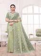 ShinySelect Partywear Women Crystal Sarees - Variant I pista